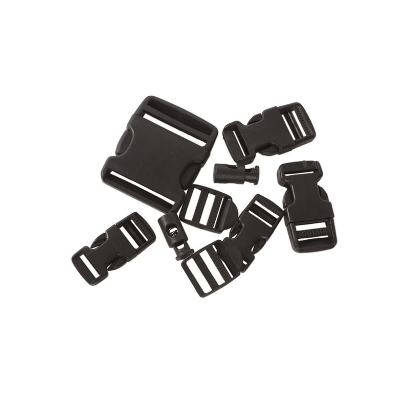 Lot 9 BOUCLES ET ATTACHES RAPIDES MILTEC BLACK