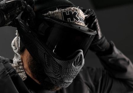 Masque HK ARMY SKULL HSTL CARBON FIBER ECRAN THERMAL SMOKE