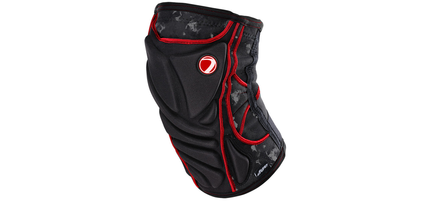 Genouillères DYE PERFORMANCE CAMO BLACK / RED