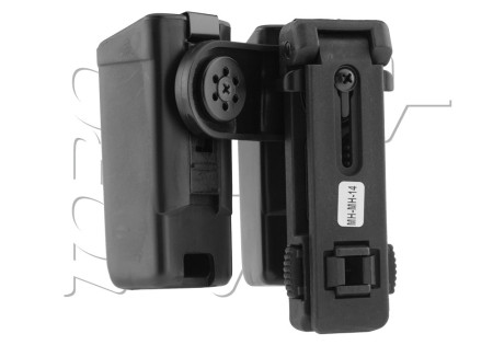 Holster RIGIDE CHARGEUR 9MM DOUBLE 360 DEGRES BLACK