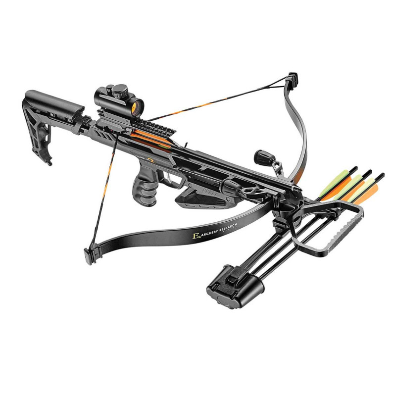 Arbalète JAG II PRO DELUXE 175 LIVRES BLACK + POINT ROUGE 3 POINTS EK ARCHERY