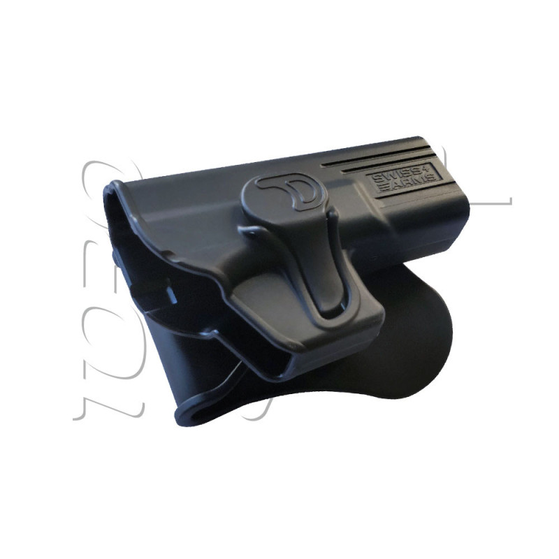 Holster RIGIDE CEINTURE ROTATIF DROITIER GLOCK G19 SWISS ARMS