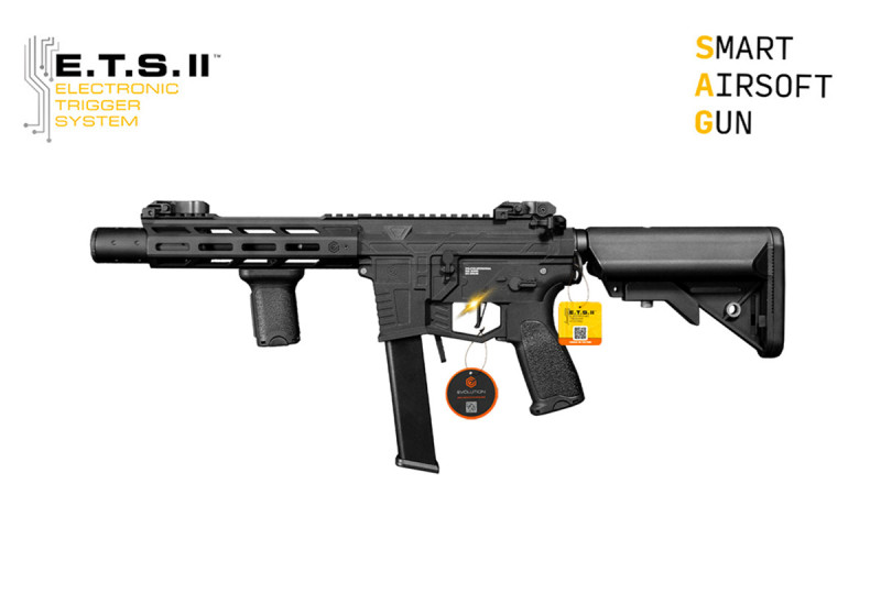Pistolet Mitrailleur REAPER S EMR SILENCIEUX CARBONTECH ETS.II EVOLUTION AIRSOFT