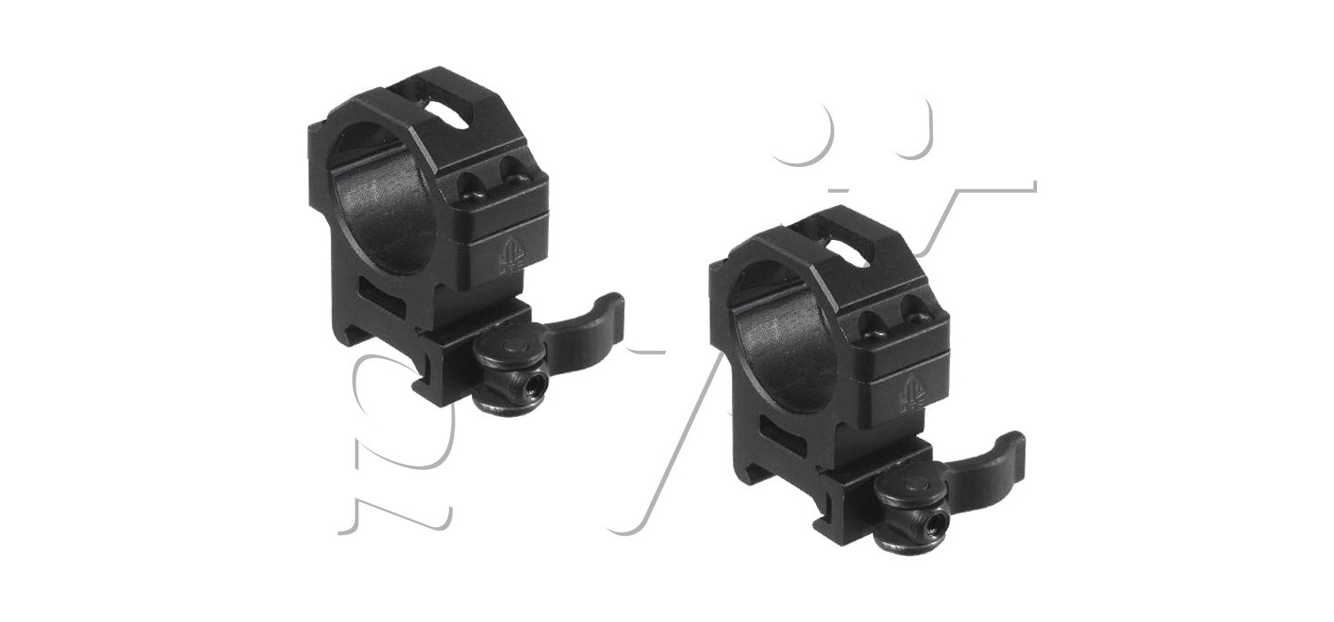 Anneaux de montage 30mm RAIL 22mm MEDIUM A LEVIER UTG X2 Anneaux de montage 30mm RAIL 22mm MEDIUM A LEVIER UTG X2