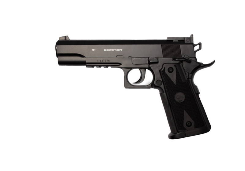 Pistolet 4.5mm (Billes) 1911 POWER WIN 304 CO2 BLACK BORNER