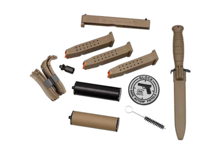 Pistolet Alarme 9mm PAK GLOCK 17 GEN5 17 COUPS BLACK TAN DOUBLE SET UMAREX