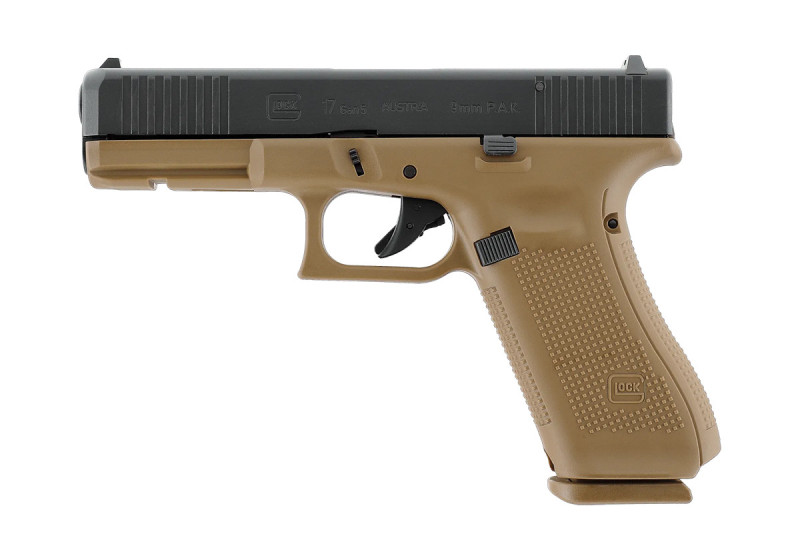 Pistolet Alarme 9mm PAK GLOCK 17 GEN5 17 COUPS BLACK TAN DOUBLE SET UMAREX Pistolet Alarme 9mm PAK GLOCK 17 GEN5 17 COUPS BLACK TAN DOUBLE SET UMAREX