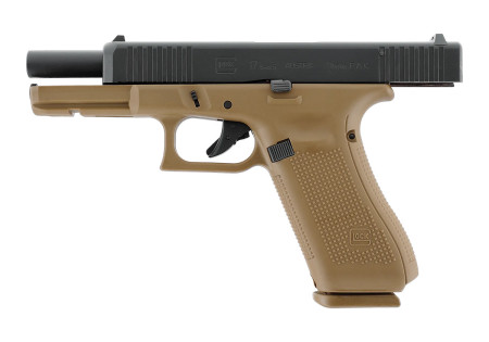Pistolet Alarme 9mm PAK GLOCK 17 GEN5 17 COUPS BLACK TAN DOUBLE SET UMAREX