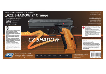 Pistolet CZ SHADOW 2 BLOWBACK CO2 ORANGE LIMITED EDITION ASG