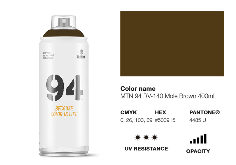 Peinture BOMBE MTN 94 400ml - RV-140 Marron Taupe - MONTANA COLOR