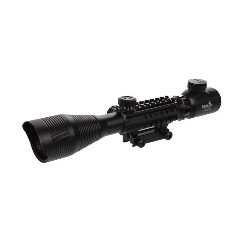 Lunette 4-12X50 EG RETICULE LUMINEUX ROUGE BLEU ET VERT RAIL 22mm LANCER TACTICAL