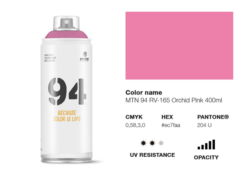 Peinture BOMBE MTN 94 400ml - RV-165 Rose Orchidée - MONTANA COLOR