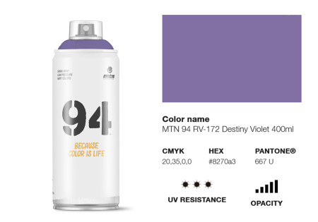 Peinture BOMBE MTN 94 400ml - RV-172 Violet Destin - MONTANA COLOR