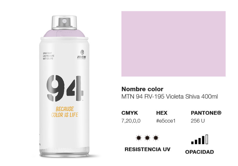 Peinture BOMBE MTN 94 400ml - RV-195 Violet Shiva - MONTANA COLOR