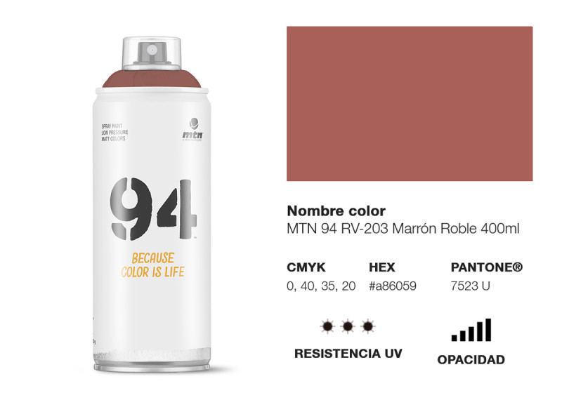 Peinture BOMBE MTN 94 400ml - RV-203 Marron Chêne MONTANA COLOR