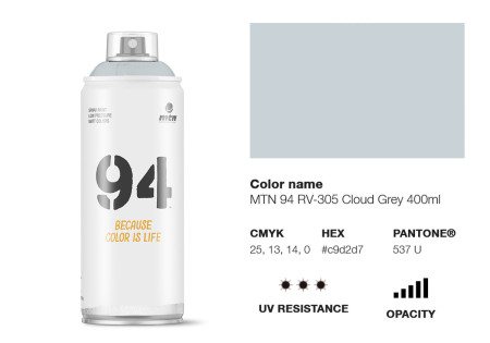 Peinture BOMBE MTN 94 400ml - RV-305 Gris Nuage MONTANA COLOR