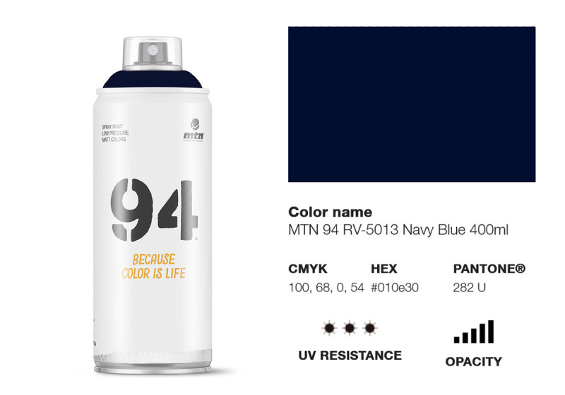 Peinture BOMBE MTN 94 400ml - RV-5013 Bleu Marine - MONTANA COLOR