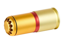 Grenade ogive DIAM 40mm AIRSOFT 120 BILLES GAZ RED/OR LANCER TACTICAL