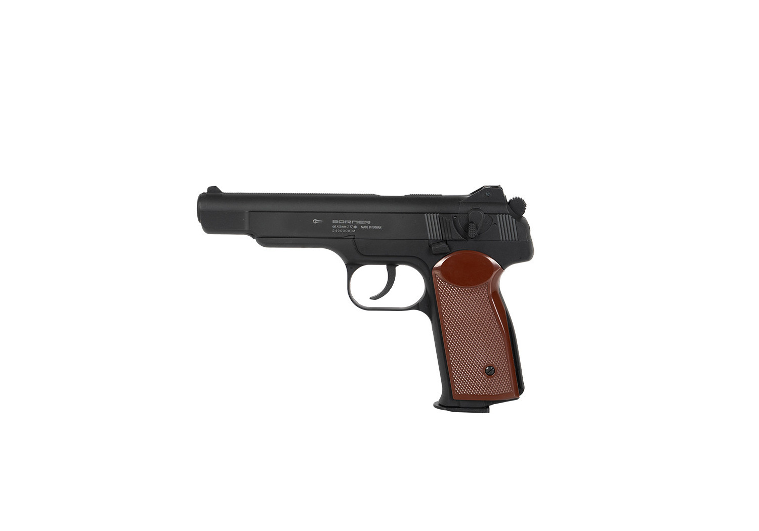 Pistolet 4.5mm (Billes) STETCHKIN APS MAKAROV CO2 BLACK BORNER Pistolet 4.5mm (Billes) STETCHKIN APS MAKAROV CO2 BLACK BORNER