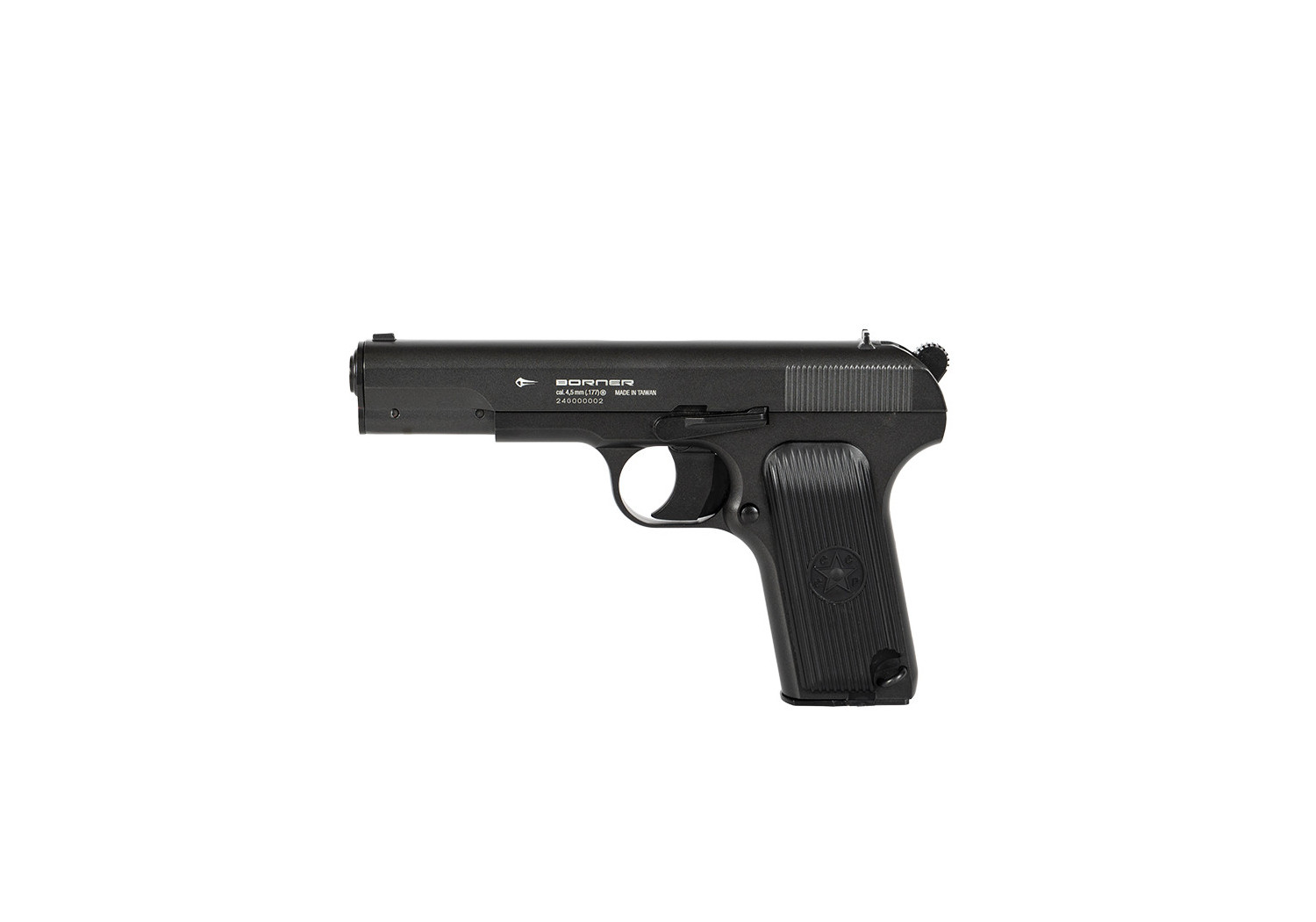 Pistolet 4.5mm (Billes) TOKAREV TT CO2 FULL METAL BLACK BORNER Pistolet 4.5mm (Billes) TOKAREV TT CO2 FULL METAL BLACK BORNER