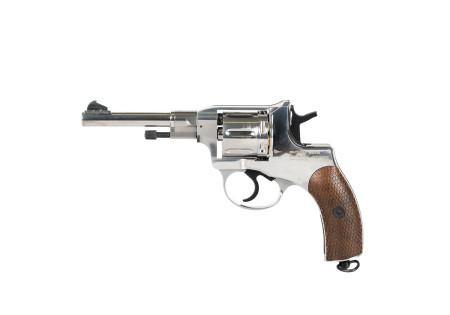 Pistolet 4.5mm (Billes) NAGANT CO2 FULL METAL SILVER BORNER