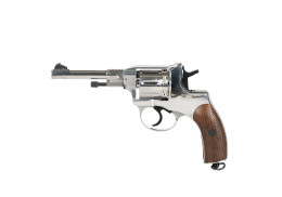Pistolet 4.5mm (Billes) NAGANT CO2 FULL METAL SILVER BORNER