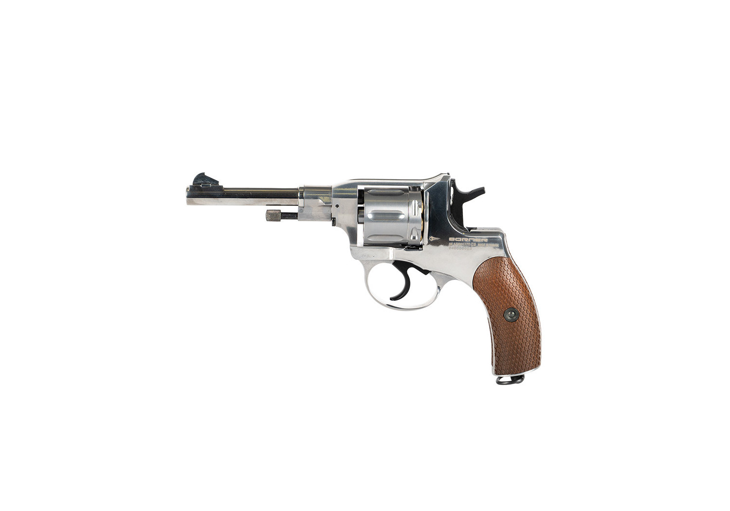 Pistolet 4.5mm (Plombs) NAGANT CO2 FULL METAL SILVER BORNER Pistolet 4.5mm (Plombs) NAGANT CO2 FULL METAL SILVER BORNER