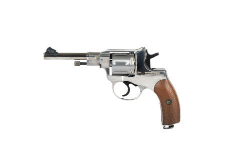 Pistolet 4.5mm (Plombs) NAGANT CO2 FULL METAL SILVER BORNER