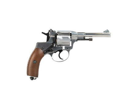 Pistolet 4.5mm (Plombs) NAGANT CO2 FULL METAL SILVER BORNER