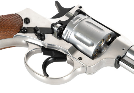 Pistolet 4.5mm (Plombs) NAGANT CO2 FULL METAL SILVER BORNER