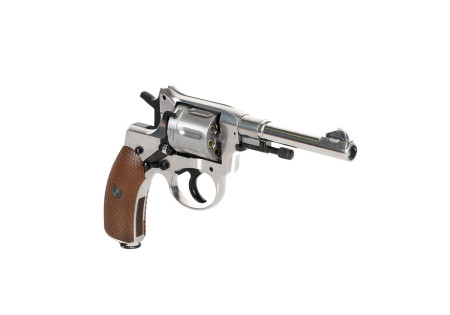 Pistolet 4.5mm (Plombs) NAGANT CO2 FULL METAL SILVER BORNER