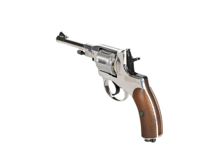 Pistolet 4.5mm (Plombs) NAGANT CO2 FULL METAL SILVER BORNER