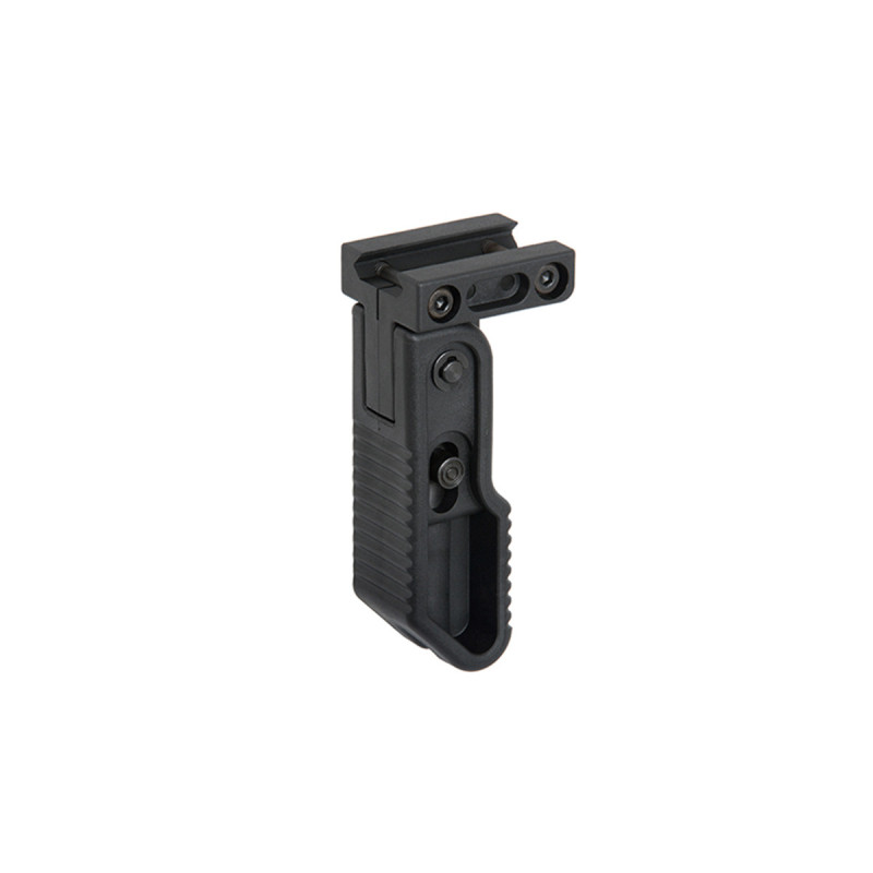 Poignée tactique VERTICALE PLIABLE D-DAY FIXATION RAIL 21mm PICATINNY BLACK Poignée tactique VERTICALE PLIABLE D-DAY FIXATION RAIL 21mm PICATINNY BLACK