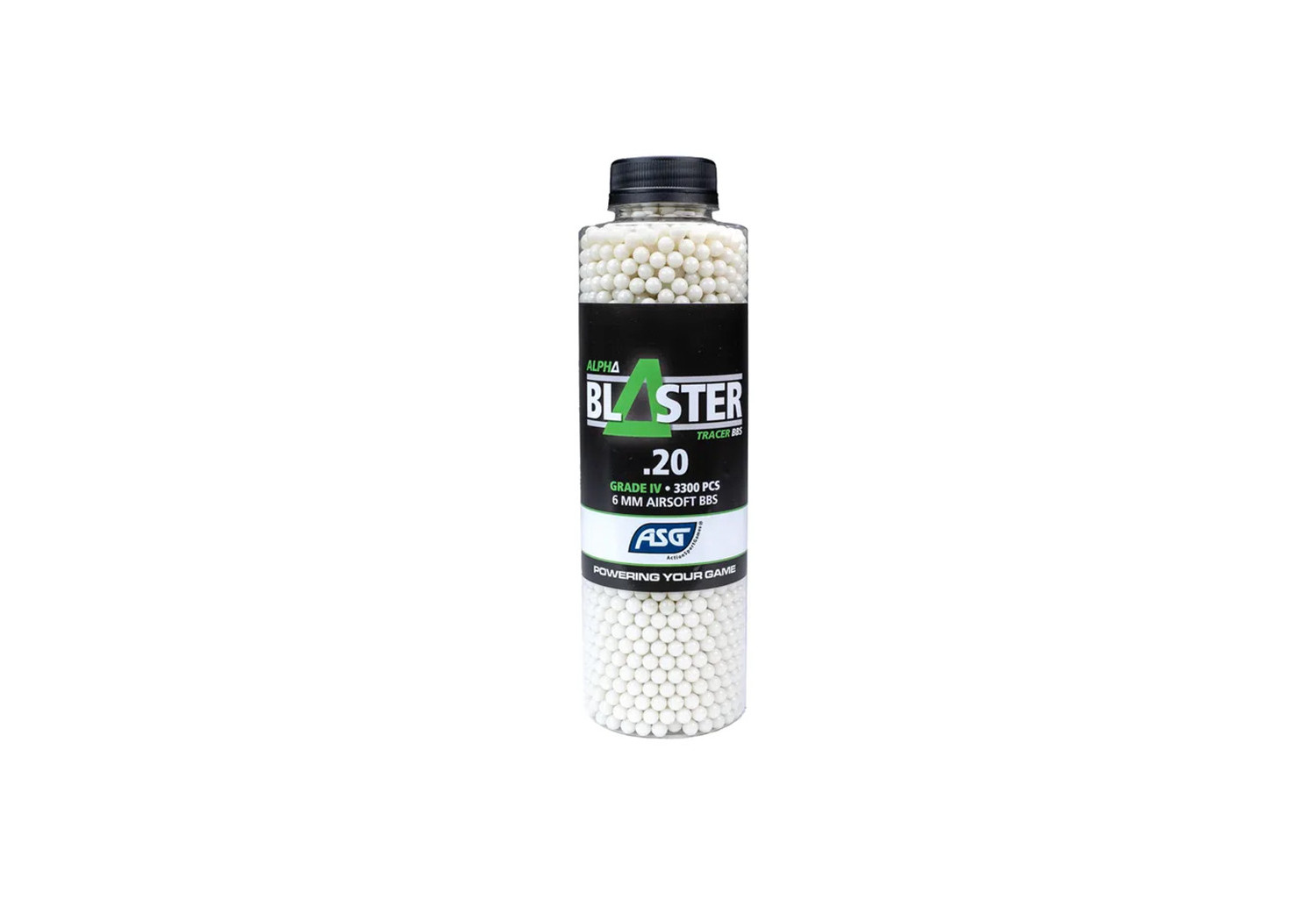 Billes traçantes 0.20g BOUTEILLE 3300 ALPHA BLASTER ASG GREEN