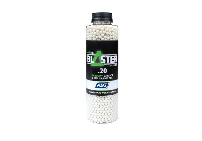 Billes traçantes 0.20g BOUTEILLE 3300 ALPHA BLASTER ASG GREEN