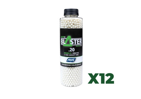 Billes traçantes 0.20g BOUTEILLE 3300 ALPHA BLASTER ASG GREEN X12