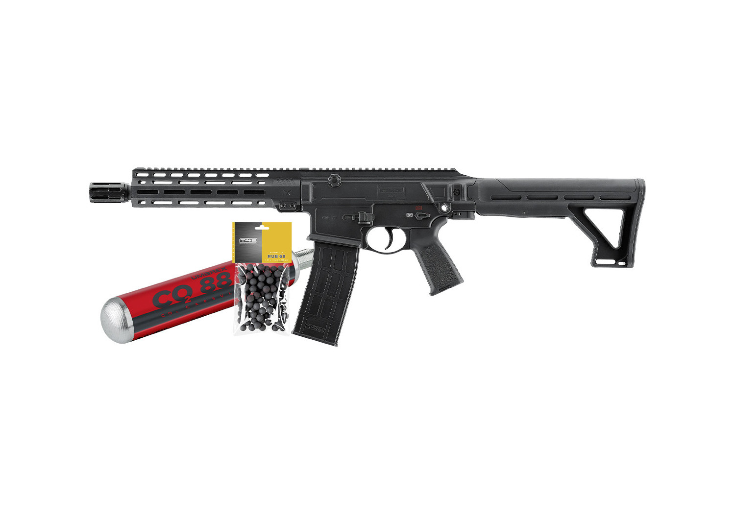 Pack FUSIL DEFENSE HDC TC68 T4E CAL0.68 CO2 BK 16J + S +B UMAREX Pack FUSIL DEFENSE HDC TC68 T4E CAL0.68 CO2 BK 16J + S +B UMAREX