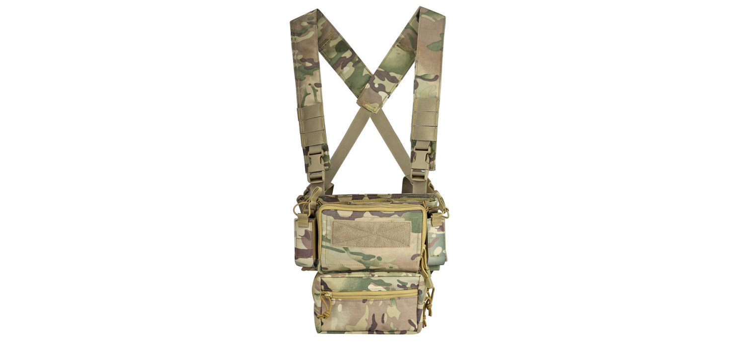 Veste HARNAIS MINI RIG SWISS ARMS CAMO Veste HARNAIS MINI RIG SWISS ARMS CAMO