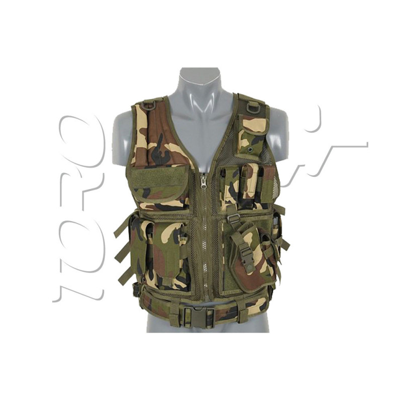 Veste TACTIQUE FORCE DE L´ORDRE 600 DENIERS WOODLAND