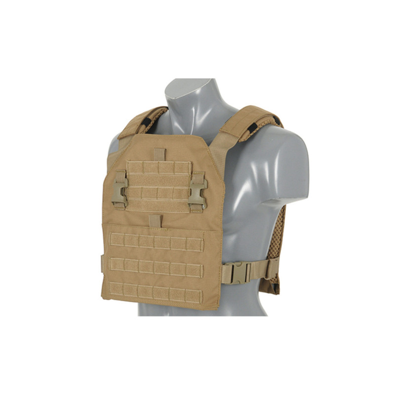 Veste TACTIQUE MULTI MISSION PLATE CARRIER 600 DENIERS SYSTEME BOUCLE ET VELCRO TAN