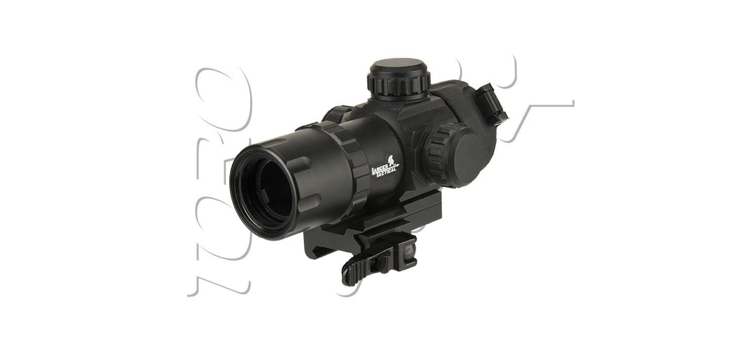 Visée point rouge QD COMPACT intensité réglable de chez LANCER TACTICAL. Visée point rouge QD COMPACT intensité réglable de chez LANCER TACTICAL.