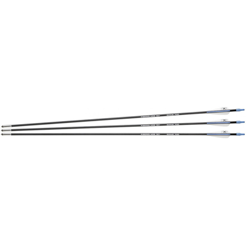 Flèche FIBRE DE VERRE LONGUEUR 30" SPINE 700 BLACK  POINTE A VISSER NGX UMAREX X3