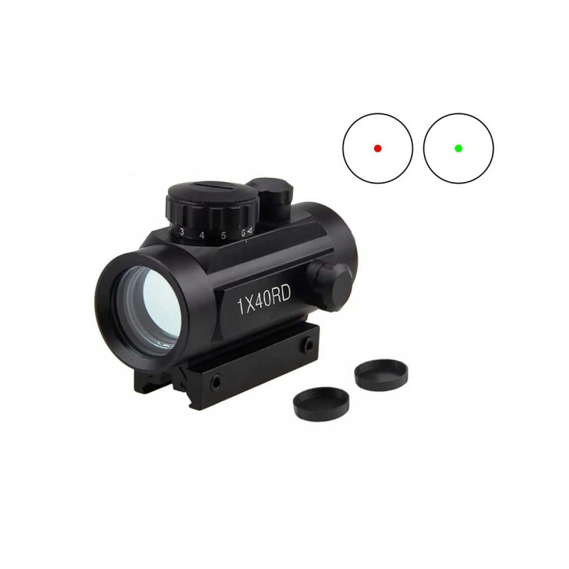 Visée POINT ROUGE ET VERT FLEXLINE 40MM LW BLACK TACTICAL OPS