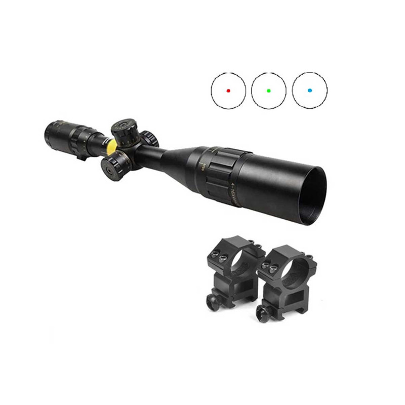 Lunette 4-16X44 OEYS POINT ROUGE + ANNEAUX DE MONTAGE BLACK TACTICAL OPS