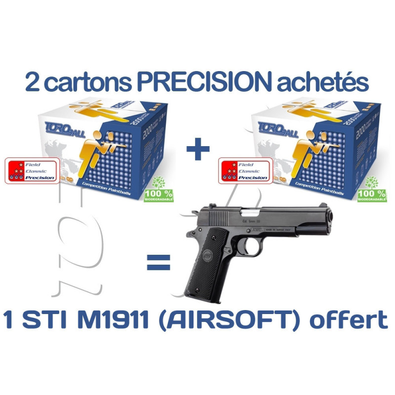 Offre 2 CARTONS TOROBALL PRECISION + STI M1911