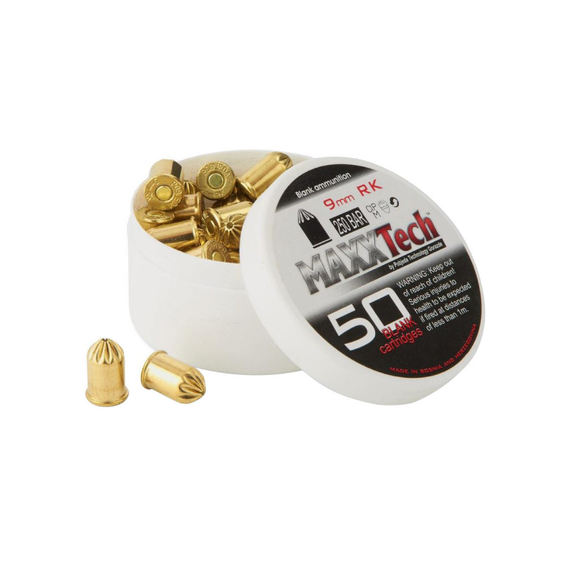 Cartouches 380/9mm RK A BLANC REVOLVER MAXXTECH X50
