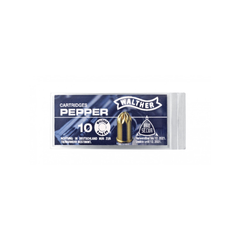 Cartouches 380/9mm RPV A BLANC + POIVRE REVOLVER UMAREX X10