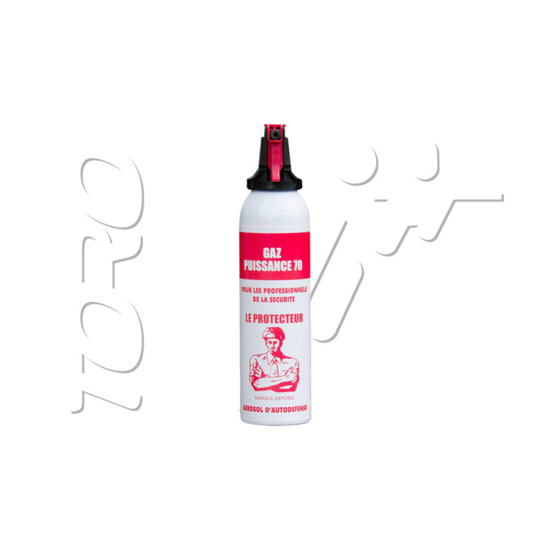 Aérosol lacrymogène GAZ CS PUISSANCE 70 100ML LE PROTECTEUR