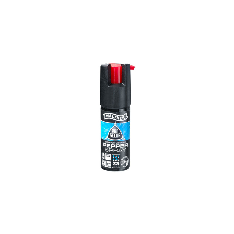 Aérosol lacrymogène GAZ CS + POIVRE 10% PROSECUR PEPPER SPRAY 1.5 METRES 16 ML WALTHER UMAREX