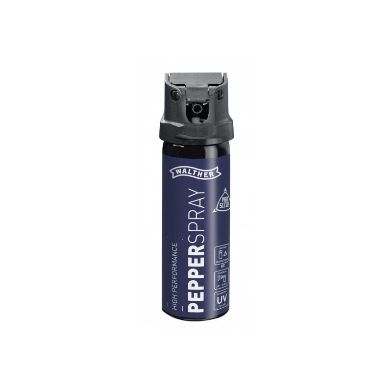 Aérosol lacrymogène GAZ CS + POIVRE 10% PROSECUR PEPPER SPRAY 6 METRES 74 ML WALTHER UMAREX